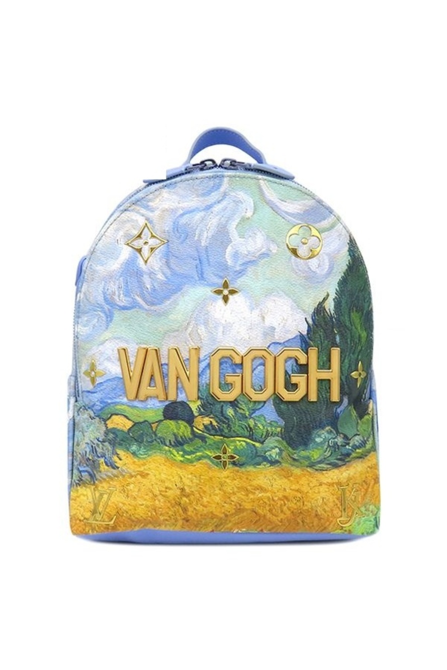 Louis Vuitton Backpack Van Gogh Palm Springs Blue Gold Masters Collection